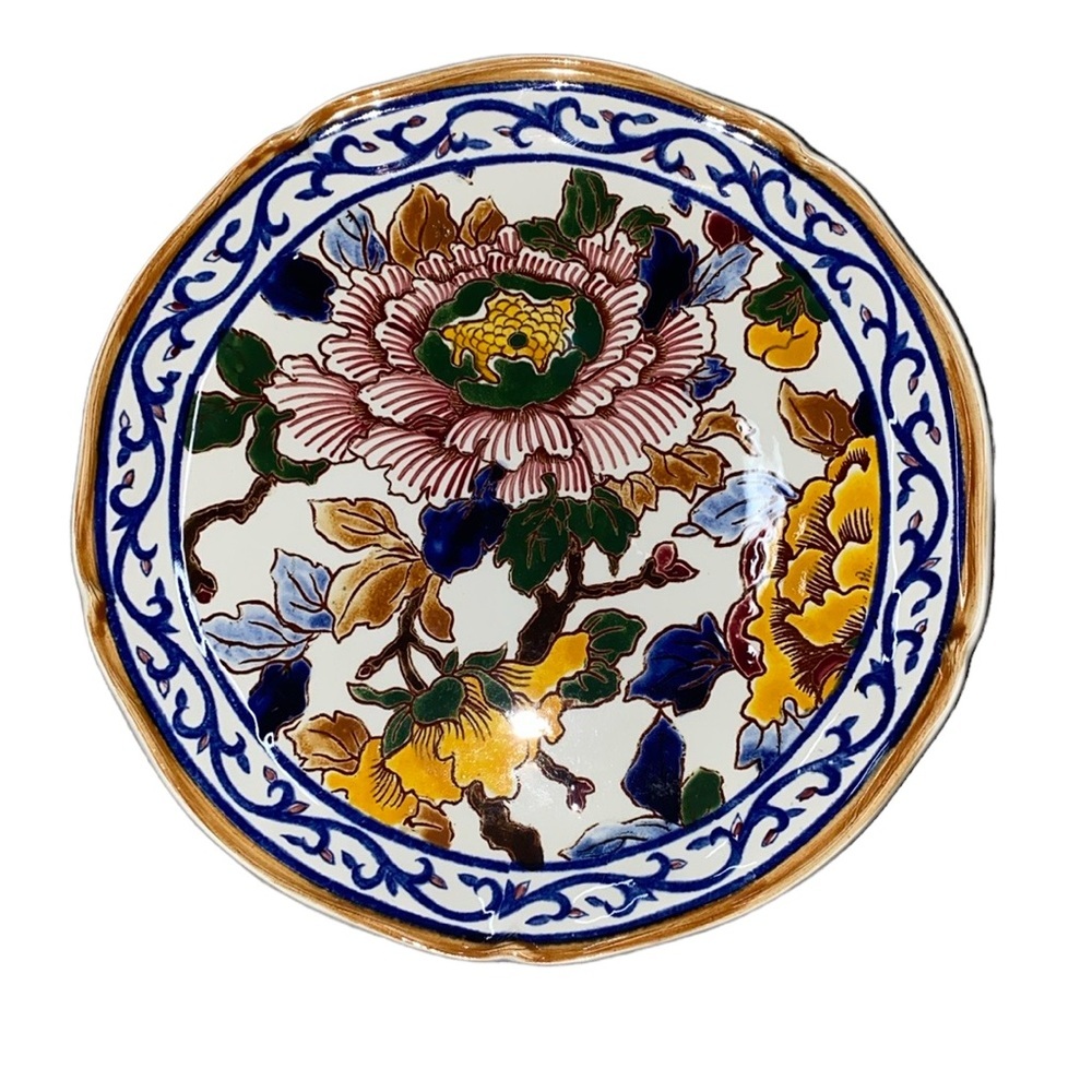 Gien ceramic floral small plate made in France RARE!